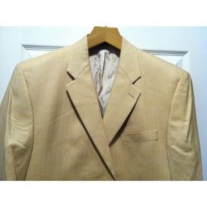 RALPH LAUREN MEN'S BEIGE 52%SILK 48%WOOL SPORT COAT BLAZER JACKET SIZE:44R